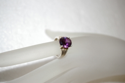 +MBA #17-701  Oval Cut Amethyst Sterling Ring