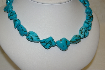 +MBA #BH    Dyed African Howlite Nugget Necklace