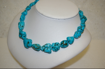 +MBA #BH    Dyed African Howlite Nugget Necklace