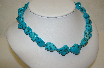 +MBA #BH    Dyed African Howlite Nugget Necklace