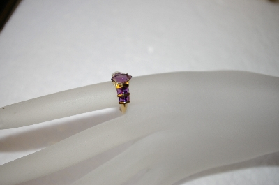 +MBA #17-200  Marquise & Princess Cut 14K Amethyst Ring