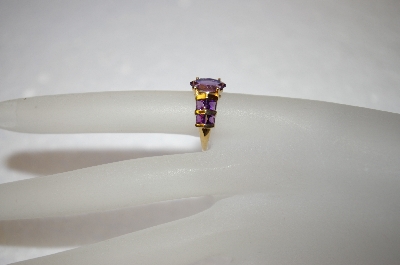 +MBA #17-200  Marquise & Princess Cut 14K Amethyst Ring