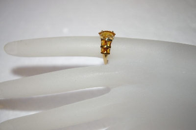 +MBA #17-211  14K Marquise & Princesss Cut Citrine Ring