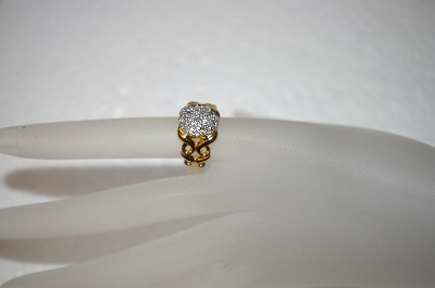 +MBA #17-189   "14K Round Top Filigree Shank 1/2ct Diamond Ring