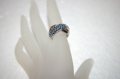 +MBA #17-255  Sterling Sapphire Cross Over Ring