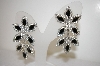 +MBA #17-517  "Black & Clear Crystal Drop Earrings