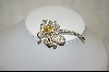 "SOLD"   Nolan Miller Clear Crystal Flower Pin