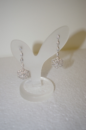 +MBA #17-496  Charles Winston Antique Look Clear Cz Earrings