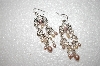 +MBA #17-532  Pink Freahwater Pearls & Crystal Dangle Earrings