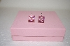 +MBA #17-563  Sterling Pink CZ Square Cut Earrings