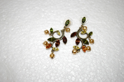 +MBA #17-463  Sweet Romance Marquise Vine Earrings