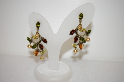 +MBA #17-463  Sweet Romance Marquise Vine Earrings