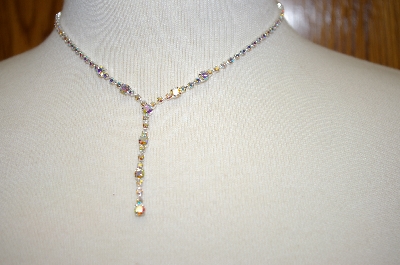 +MBA #17-492  Kirks Folly AB Crystal Drop Necklace