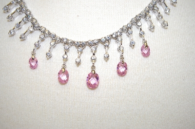 +MBA #17-473  Charles Winston Pink & Clear CZ Necklace