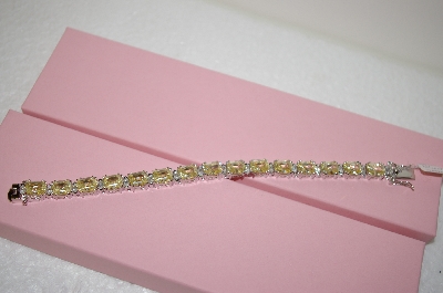 +MBA #17-727  Charles Winston Pale yellow CZ Bracelet