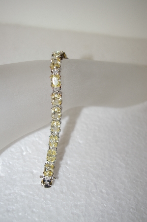 +MBA #17-727  Charles Winston Pale yellow CZ Bracelet