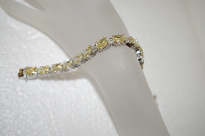 +MBA #17-727  Charles Winston Pale yellow CZ Bracelet