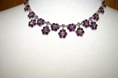 +MBA #17-391  Purple & Pink Crystal Necklace