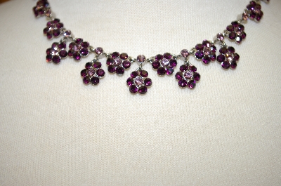 +MBA #17-391  Purple & Pink Crystal Necklace