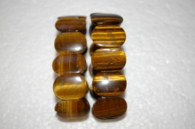 +MBA #17-063  Set Of 2 Stretch Tiger Eye Bracelets