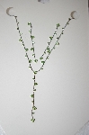 +MBA #17-081  Simple Green Crystal Neckklace & Earrings Set