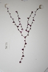 +MBA #17-087  Simple Purple Crystal Necklace & Earring Set