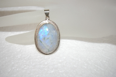 +MBA #17-435  Sterling Oval Moonstone Pendant
