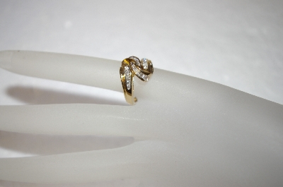 +MBA #17-265  14K Yellow Gold Round & Baguette Diamond Ring