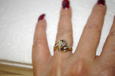 +MBA #17-265  14K Yellow Gold Round & Baguette Diamond Ring
