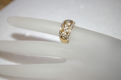 +MBA #17-123  14K Yellow Gold Hugs Diamond Ring