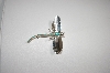 +MBA #18-015 Artist  "BL"  Signed Turquoise Dragonfly Sterling Pin/Pendant