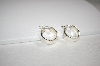 +MBA #18-063  Sterling 1" Chubby Hoops & 8mm Polished Bead Studs