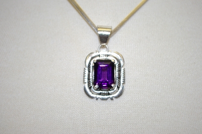 +MBA #18-470  Artist "ROB KELLY" Signed Sterling Amethyst Pendant