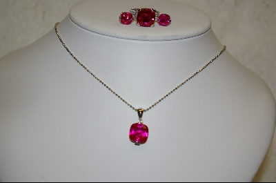 +MBA #18-261B  Charles Winston 4/Piece Created Pink Sapphire Cushion Cut Set