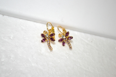 +MBA #18-434  Crystal Dragonfly Earrings