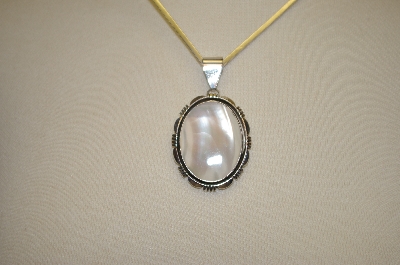 +MBA #18-374  Sterling Mother Of Pearl  Pendant