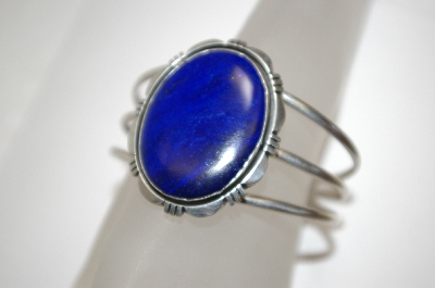+MBA #18-323  Sterling Lapis Cuff Bracelet