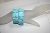 +MBA #18-050  Set Of Two Blue Gemstone Stretch Bracelets