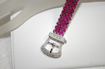 +MBA #18-250  Charles Winston Created Ruby Buckle Bracelet