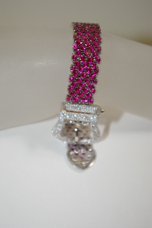 +MBA #18-250  Charles Winston Created Ruby Buckle Bracelet