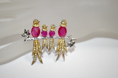 +MBA #18-271  "Charles Winston Four Birds On A Branch Pin