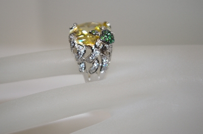 +MBA #18-319  "Charles Winston Yellow CZ Turtle Accent Ring