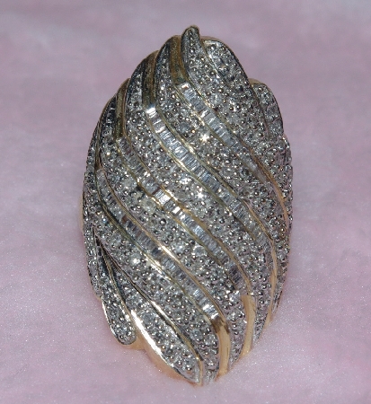+MBA #18-244  14K White Gold Or Yellow Gold  1.50ct Diamond Swirl Ring