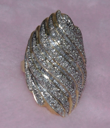 +MBA #18-244  14K White Gold Or Yellow Gold  1.50ct Diamond Swirl Ring