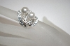 +MBA #18-238  Charles Winston Simulated White Pearl & Clear CZ Ring