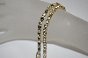 +MBA #19-305  Set Of 2 Gold Plated 6-1/2" Cz Bracelets