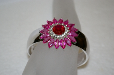 +  Charles Winston Flower Created Sapphire & Cz Cuff Bracelet