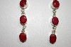 +MBA #19-038  Russian Ruby Dangle Sterling Earrings