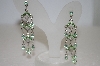 +MBA #19-117  Green Crystal Dangle Earrings