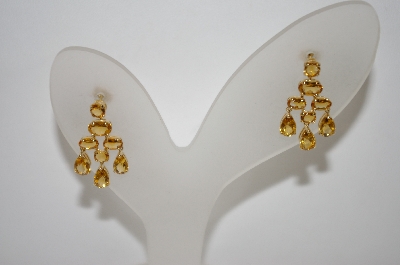 +MBA #19-219  Citrine Multi Shaped Chandelier Earrings